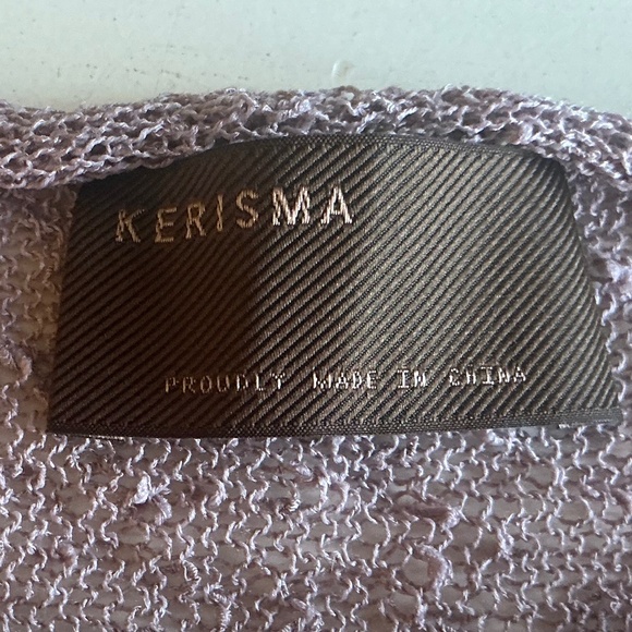 Kerisma Boat Neck Batwing Sleeve Lavender mesh layering sweater SM - Picture 5 of 7